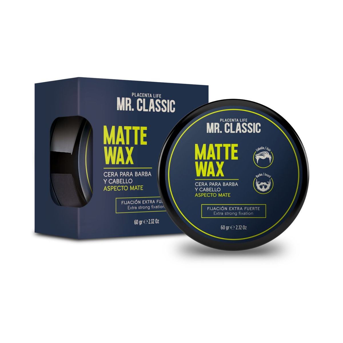 MR CLASSIC - Cera Matte Wax Fijación Extra Fuerte 60gr Mr. Classic