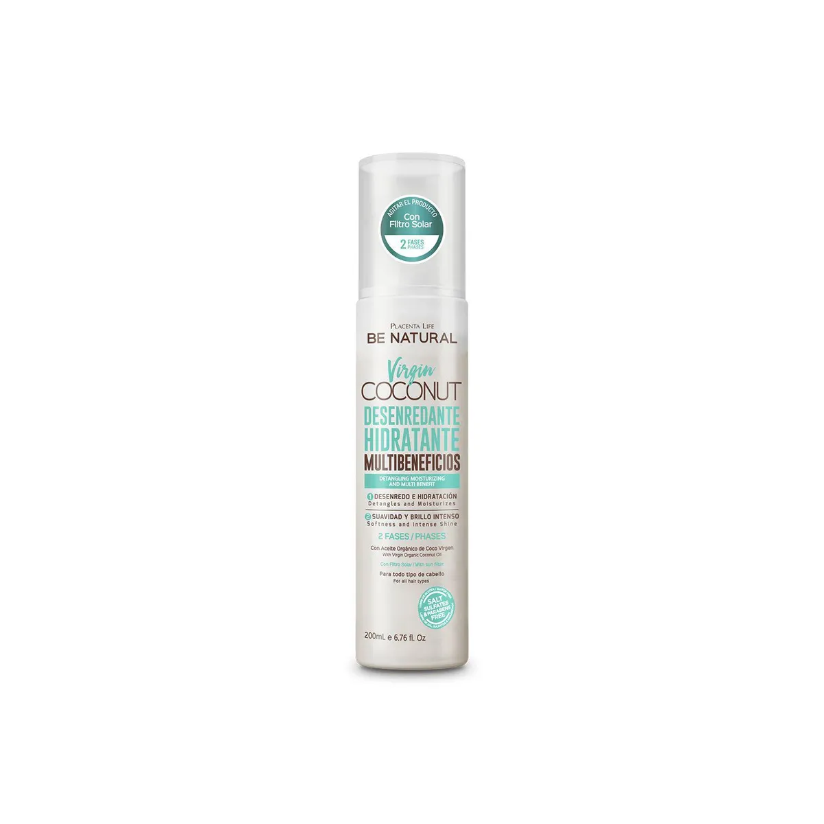 BE NATURAL - Desenredante Hidratante Virgin Coconut  200ml Be Natural
