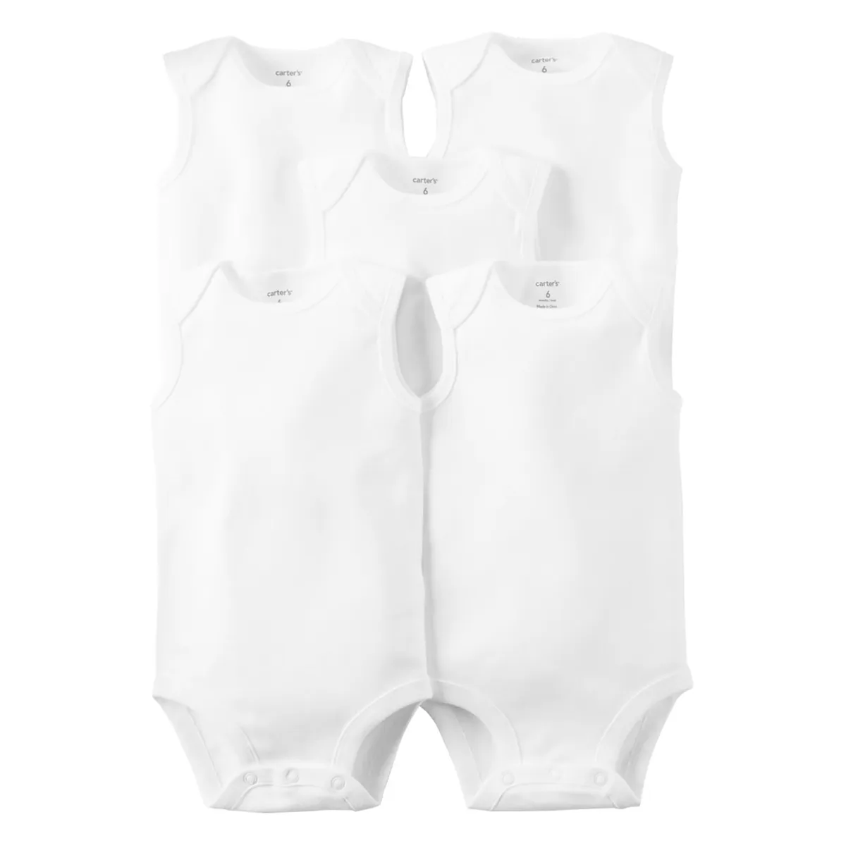 CARTER'S - Body Bebé Niño Niña Pack X5 Algodón Carters