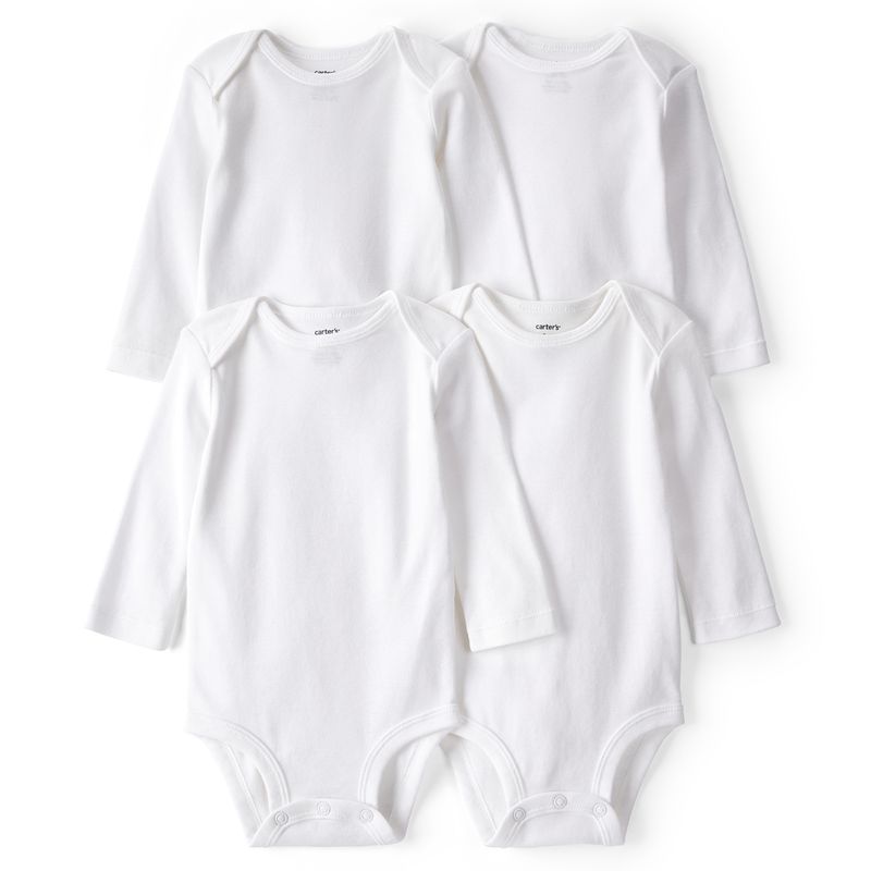 CARTER'S - Body Bebé Niño Niña Pack X4 Algodón Carters