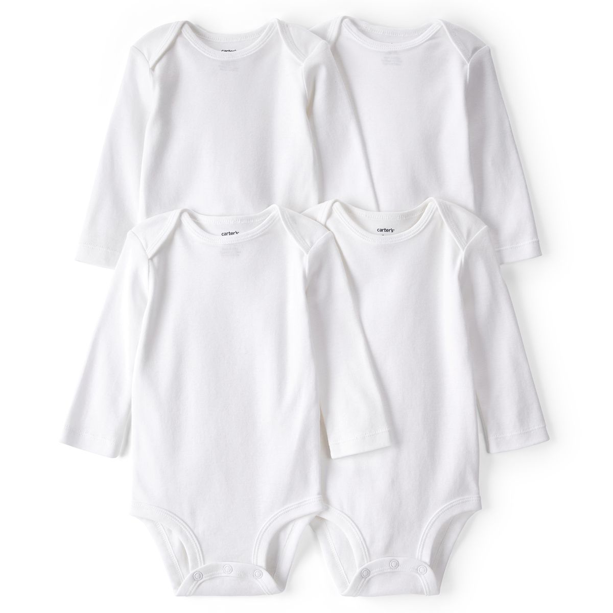 CARTER'S - Body Bebé Niño Niña Pack X4 Algodón Carters