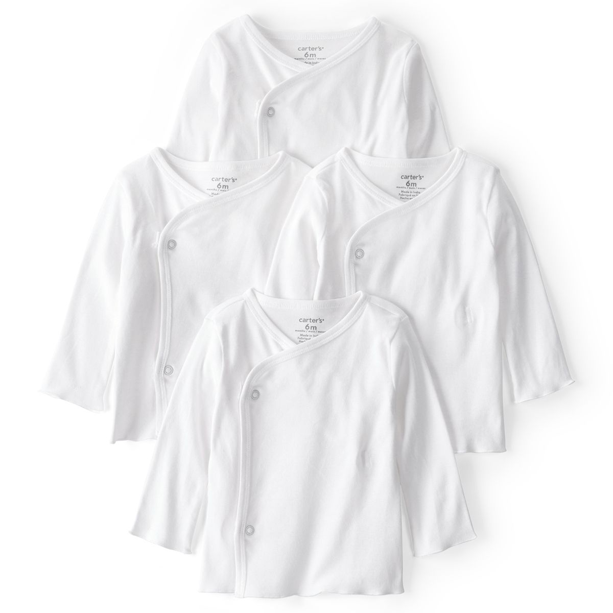 CARTER'S - Body Bebé Niño Niña Pack X4 Algodón Carters