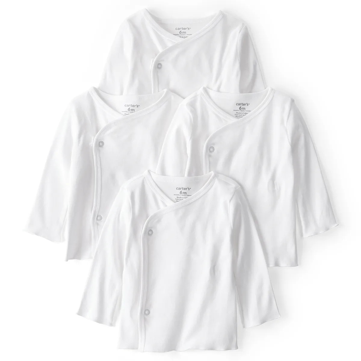 CARTER'S - Body Bebé Niño Niña Pack X4 Algodón Carters