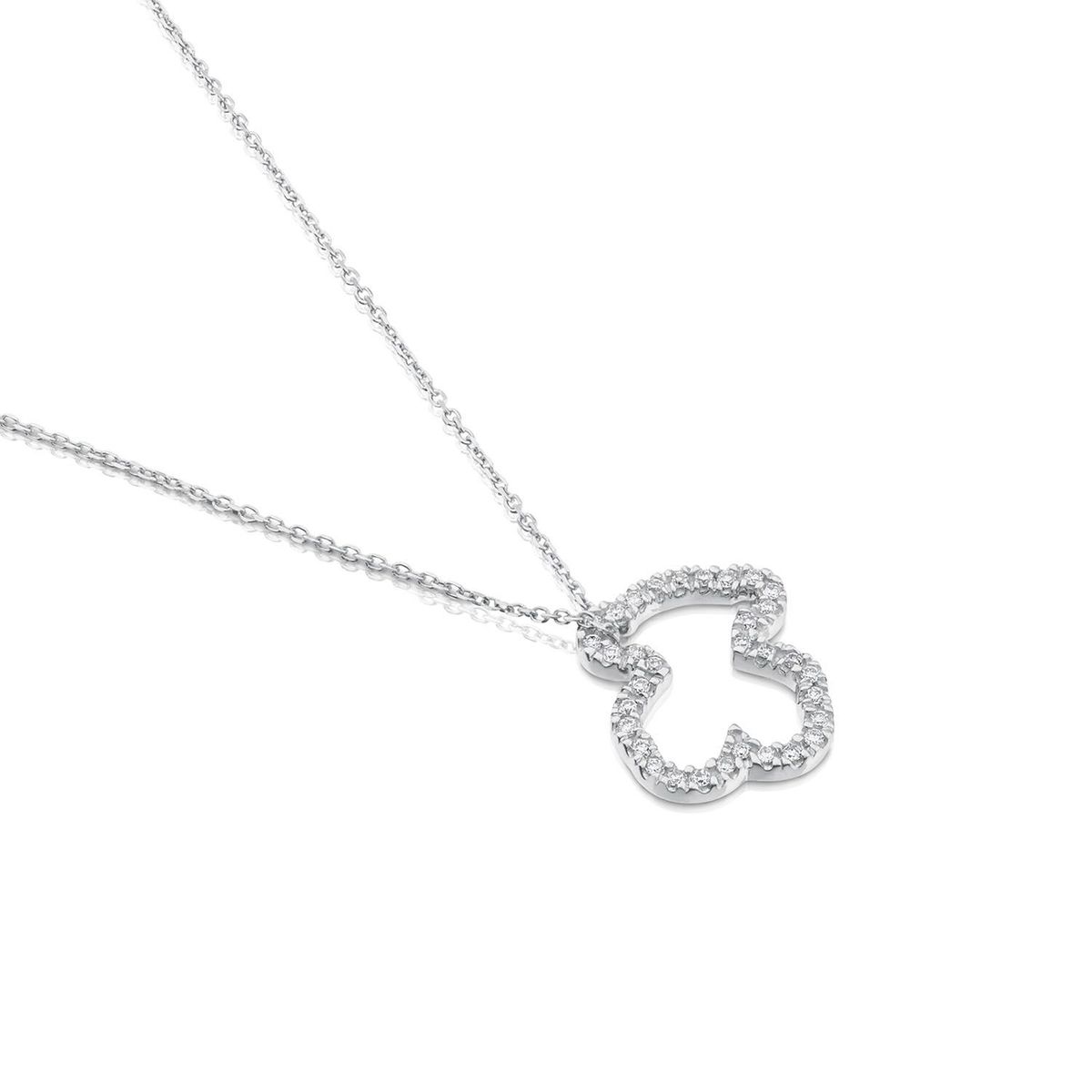 TOUS - Dije De Oro Blanco Con Diamantes Tous