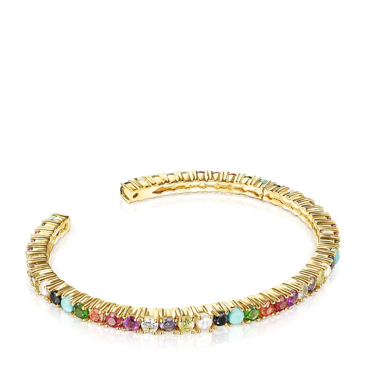 TOUS - Pulsera de plata vermeil y gemas Straight Color