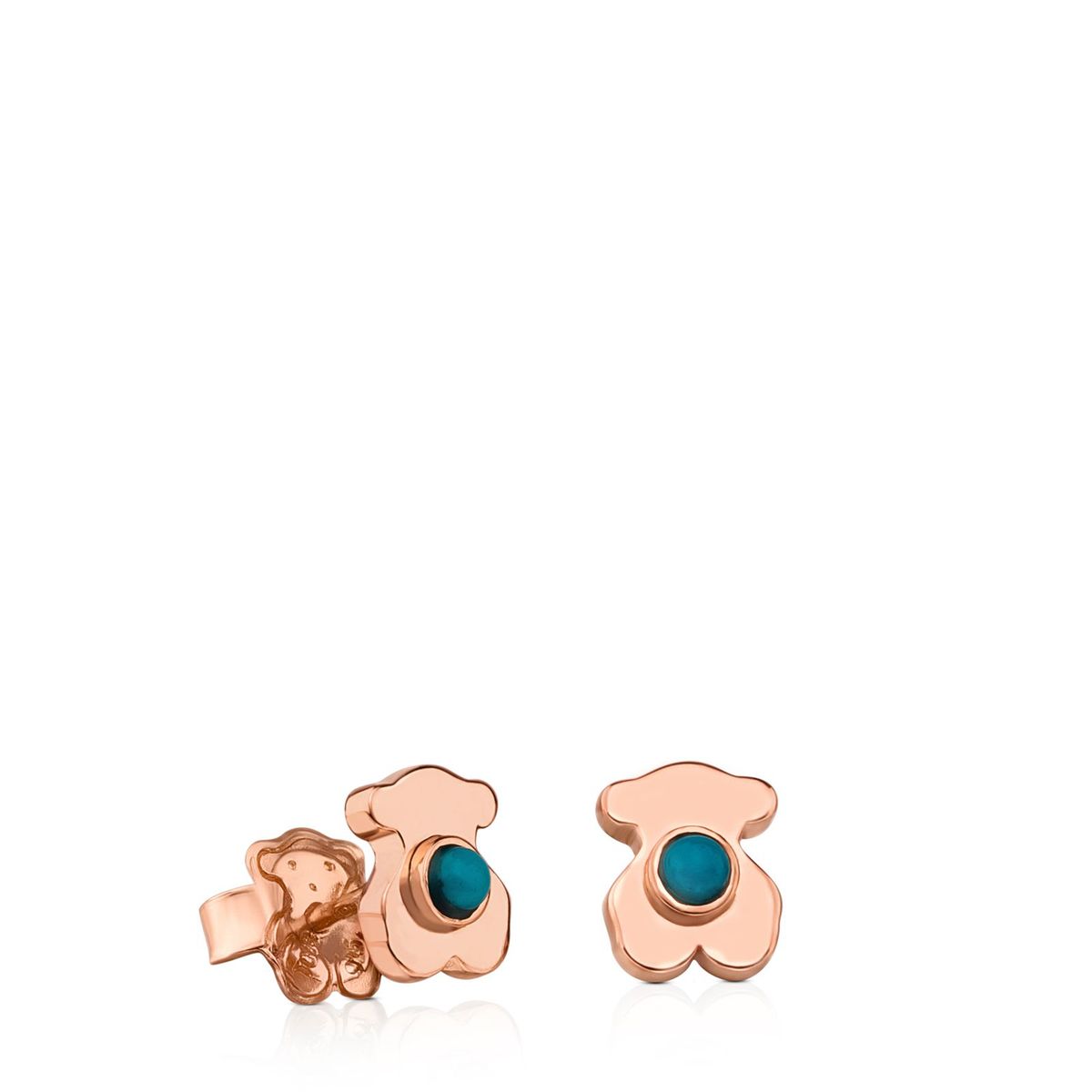 TOUS - Aretes De Plata Vermeil Rosa