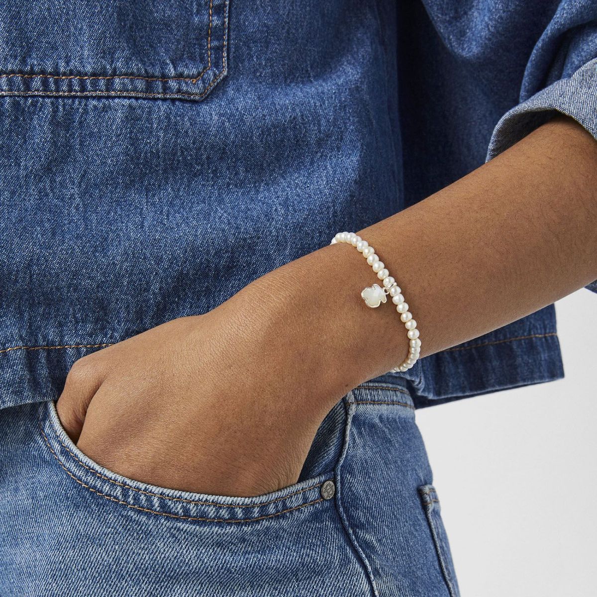 TOUS - Pulsera De Plata  Perlas Tous Icon