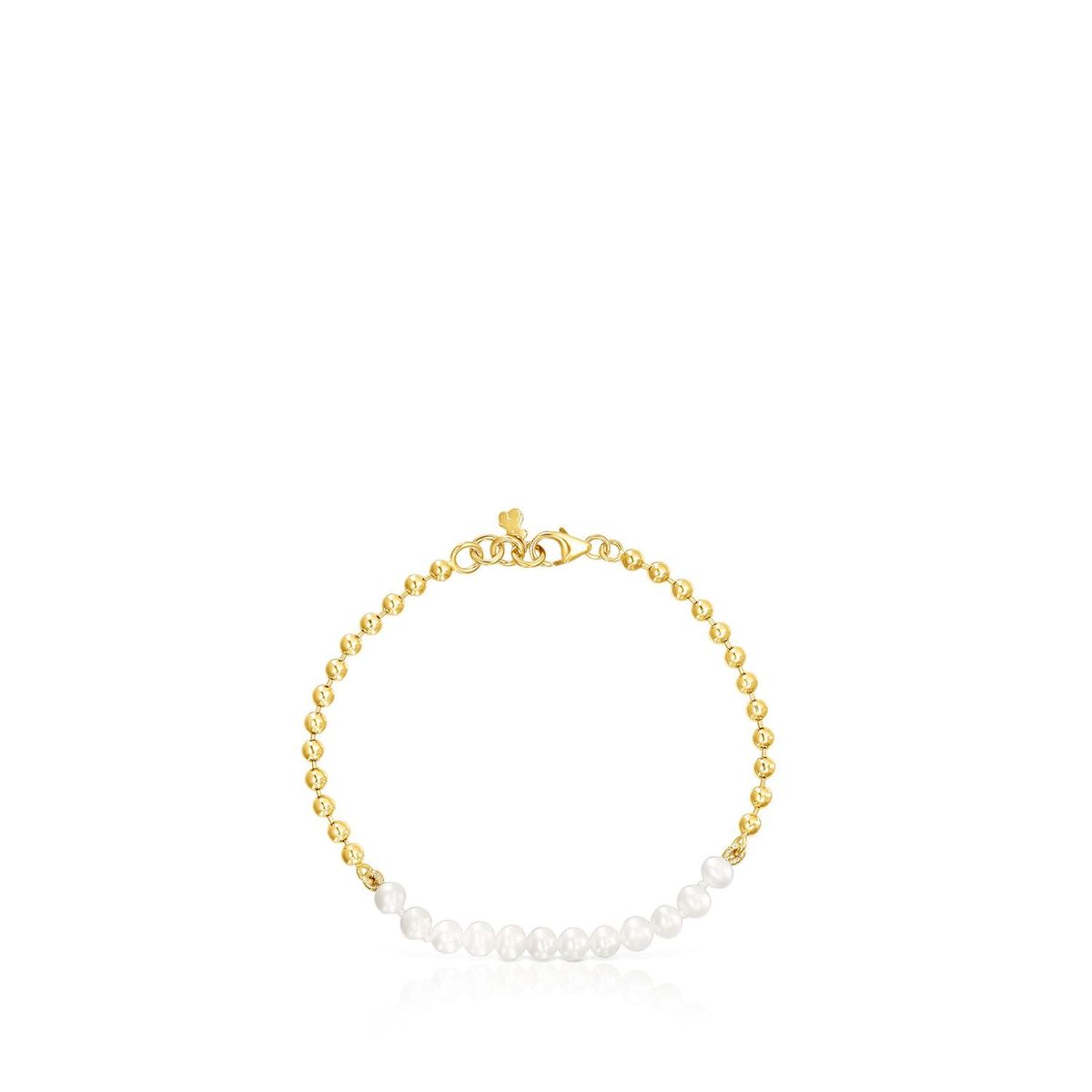 TOUS - Pulsera De Plata Vermeil  Perlas