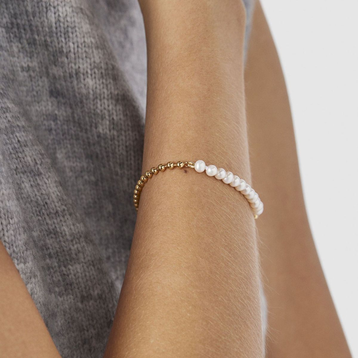 TOUS - Pulsera De Plata Vermeil  Perlas