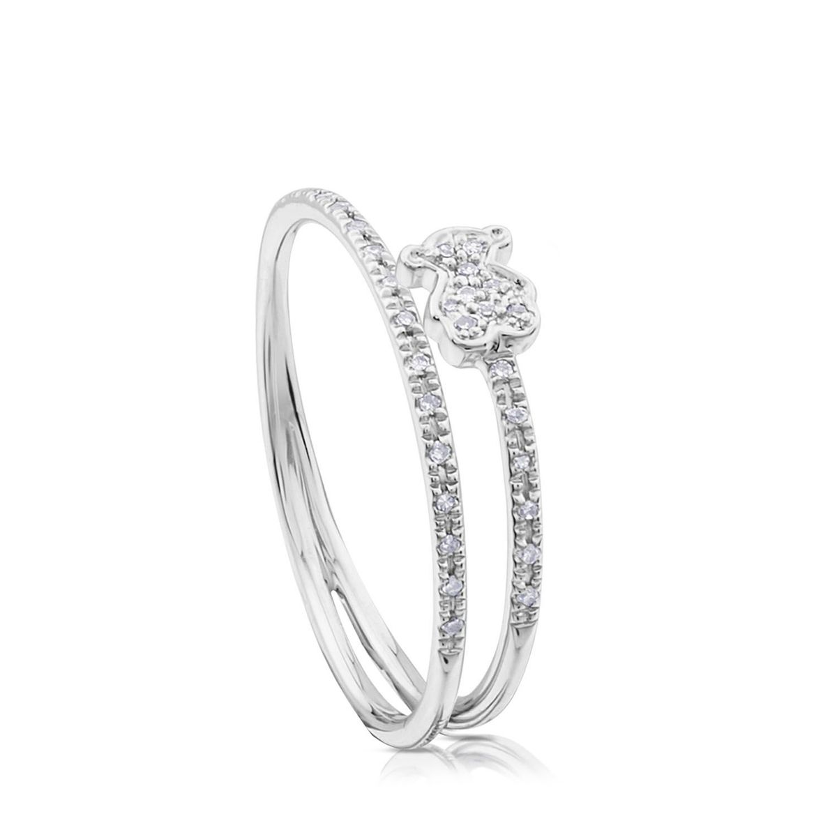 TOUS - Anillo De Oro Blanco Con Diamantes