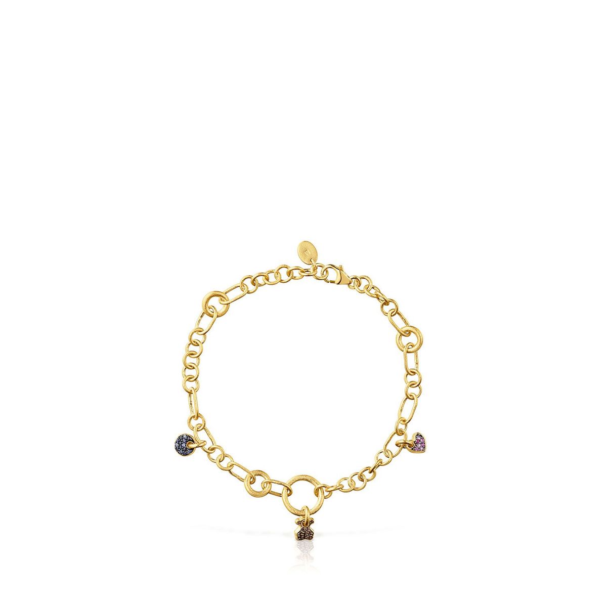 TOUS - Pulsera De Plata Vermeil Zafiros