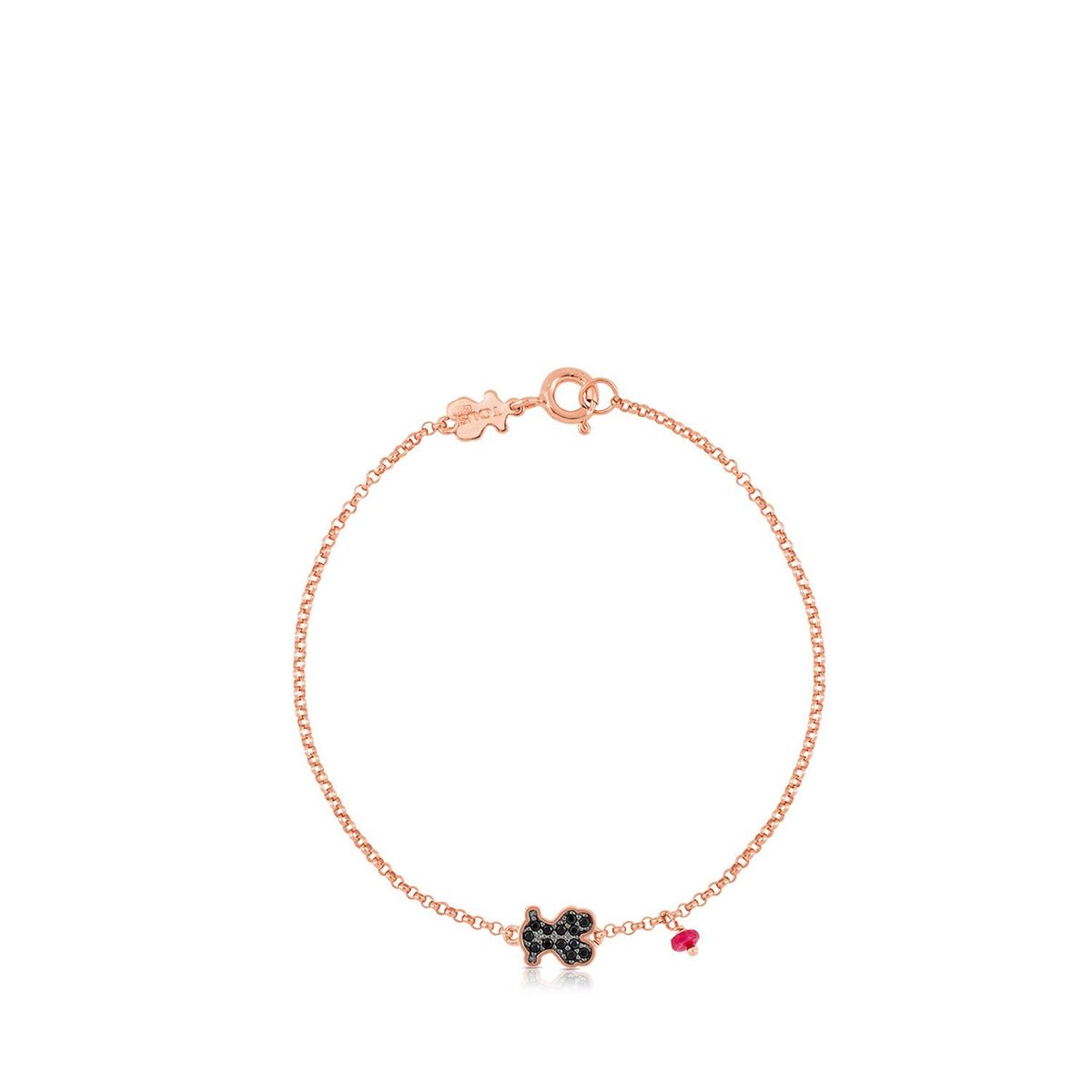 TOUS - Pulsera De Plata Vermeil Rosa Espinela