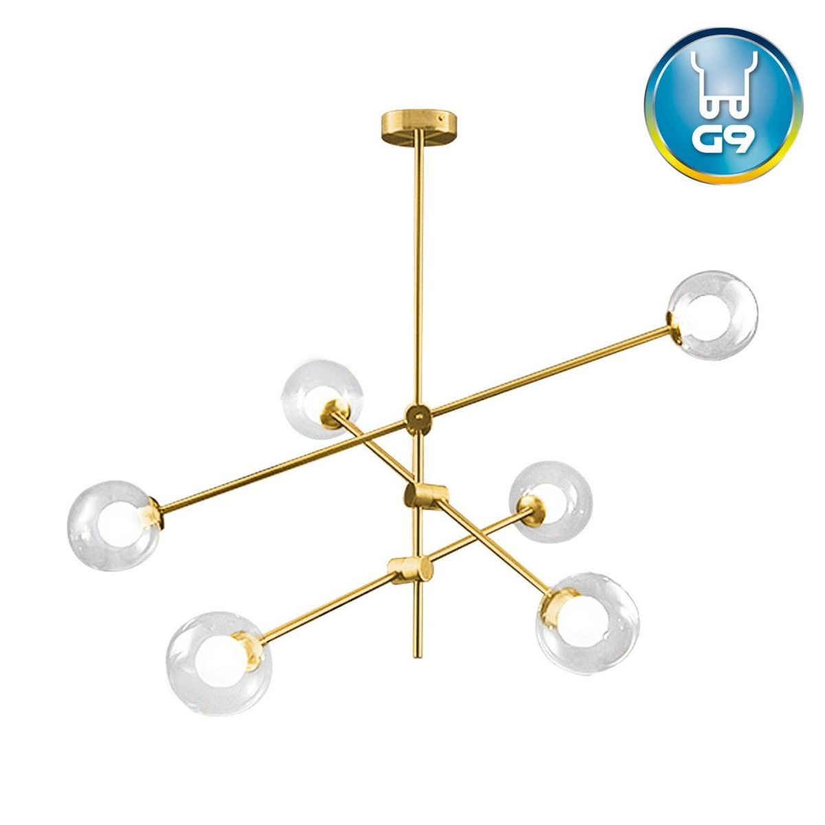 LIGHTECH - Lámpara Colgante Magnus Dorada