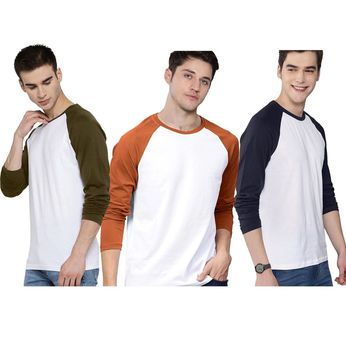  - Pack x 3 Polos Manga Larga Hombre