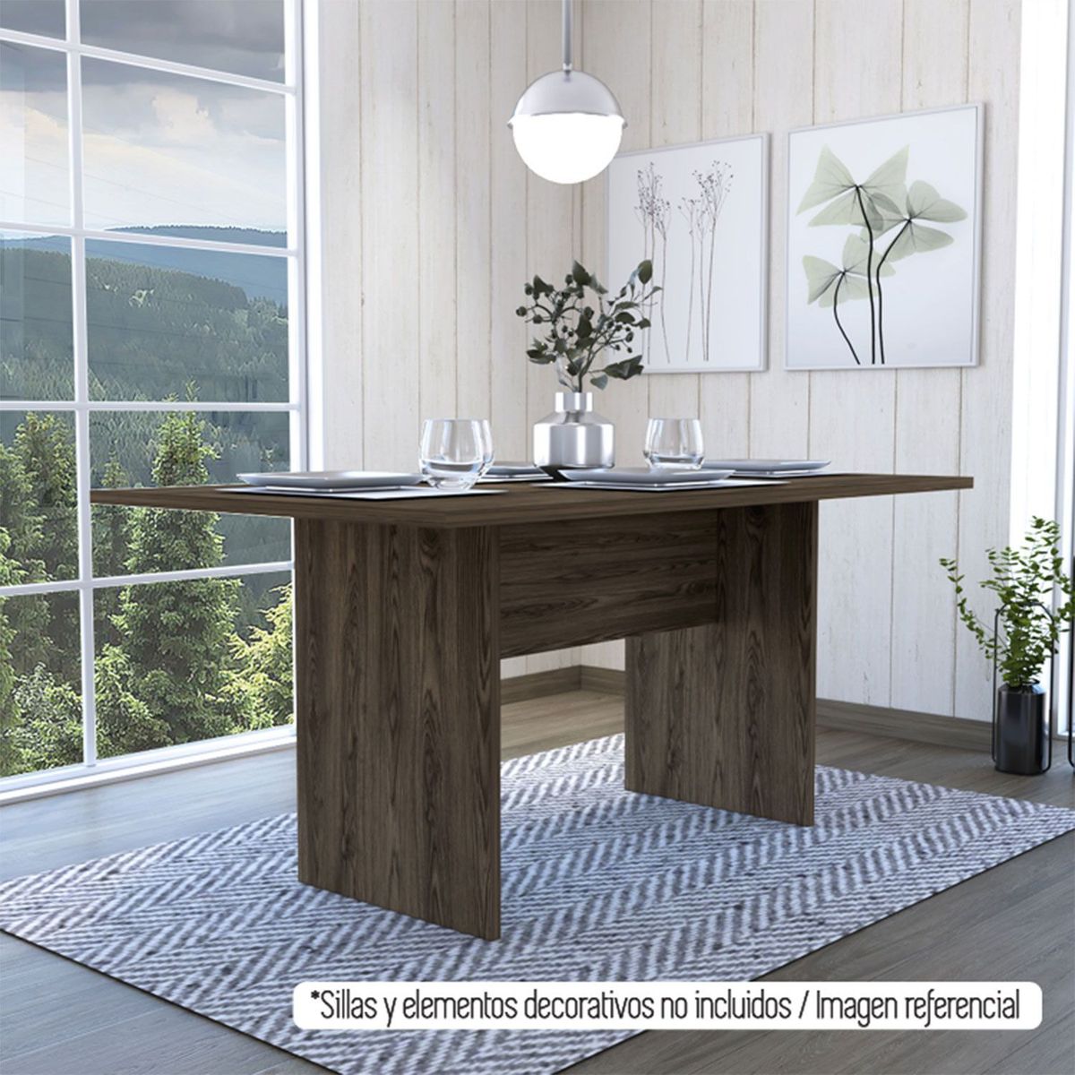 TUHOME - Mesa Comedor Beijing  Coñac