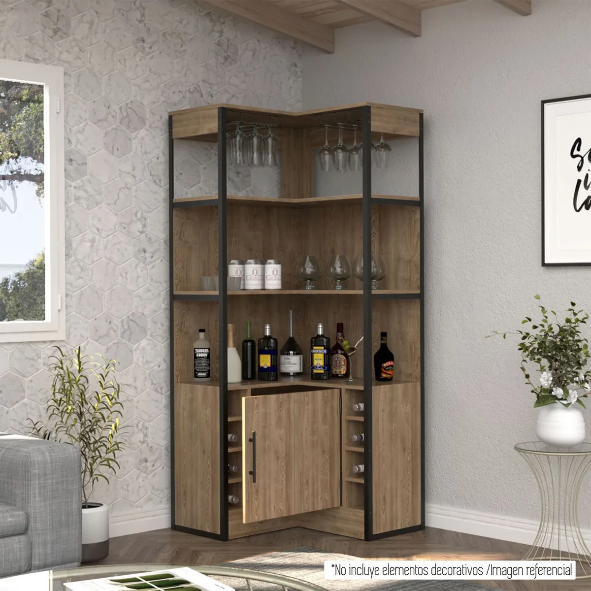 TUHOME - Bar Esquinero Magnum  Miel