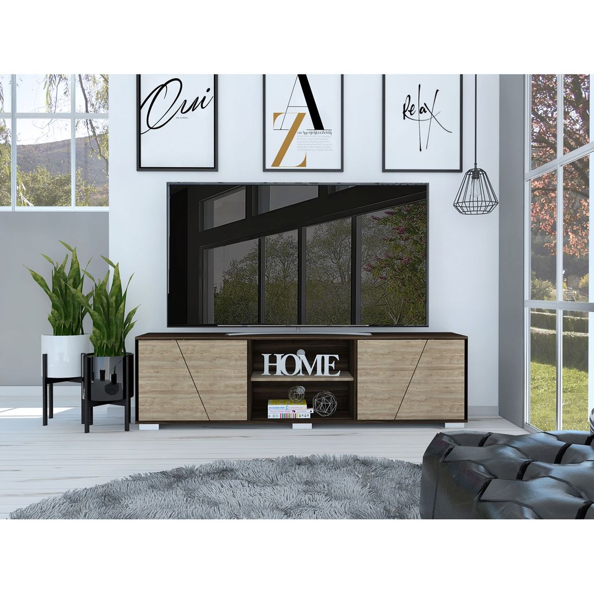 TUHOME - Rack Fraktal Tv80 Z-180 Habmie