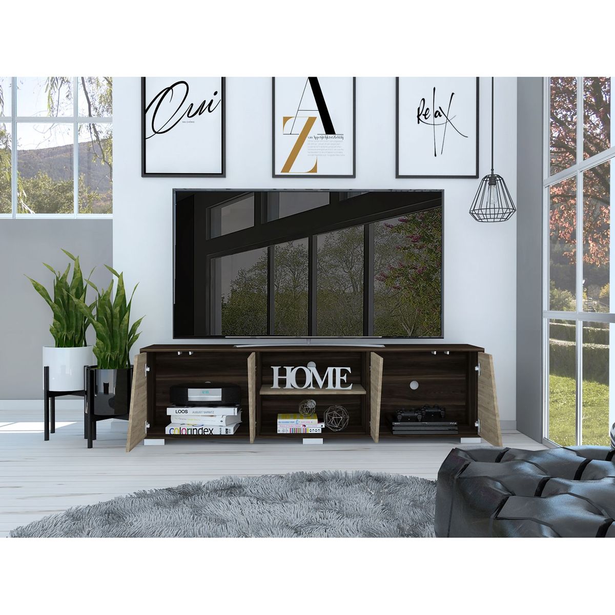 TUHOME - Rack Fraktal Tv80 Z-180 Habmie