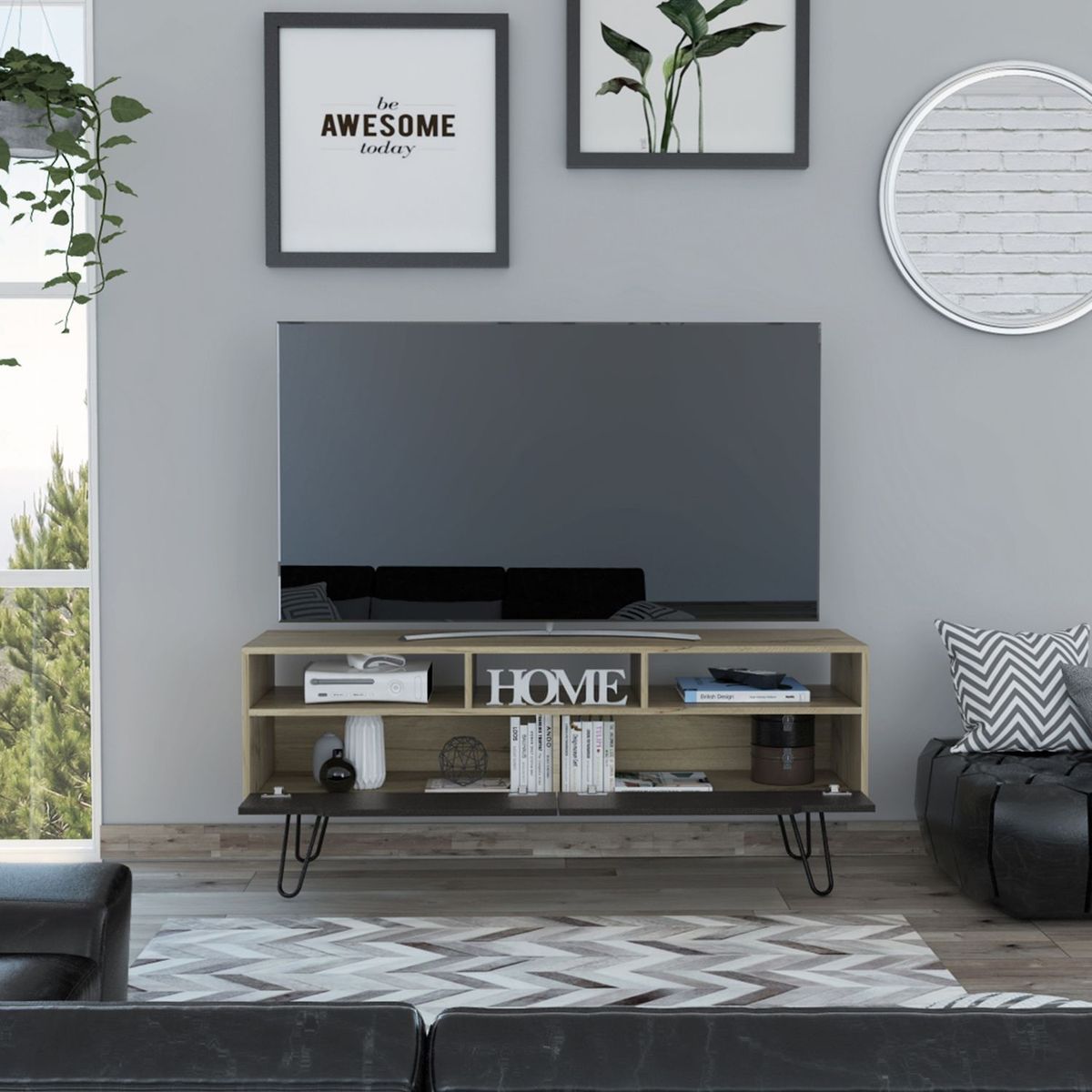 TUHOME - Rack Tv60 Audra Duna Wengue