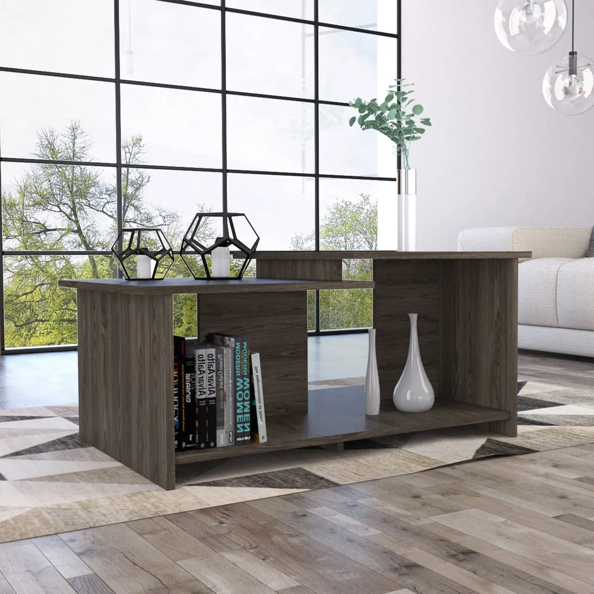 TUHOME - Mesa de Centro 2 Niveles Wema