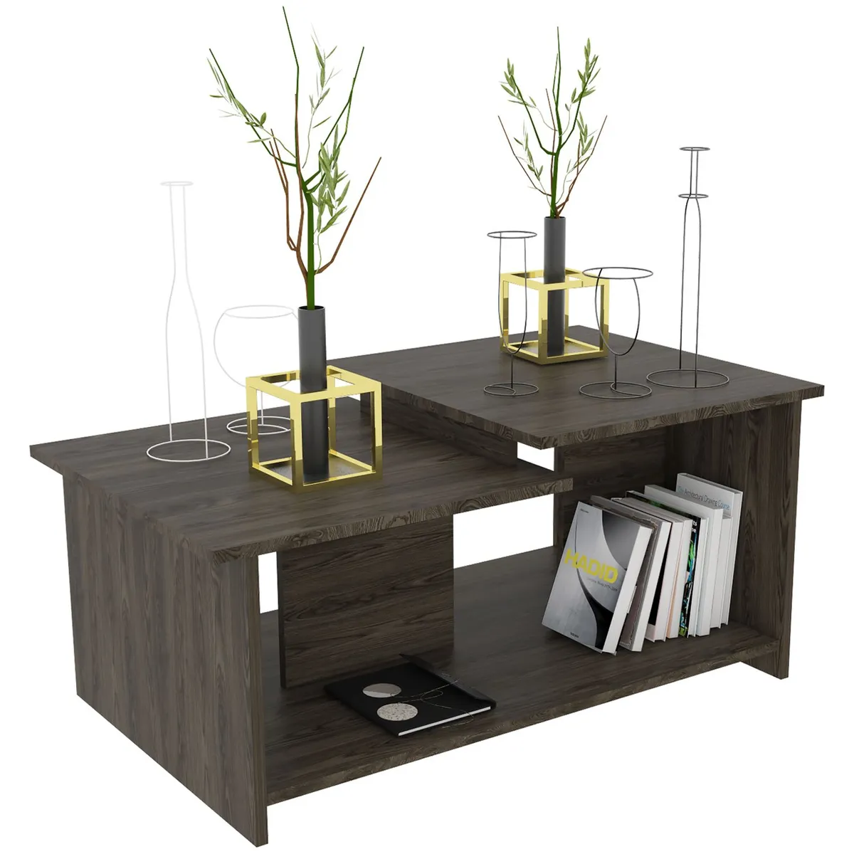 TUHOME - Mesa de Centro 2 Niveles Wema