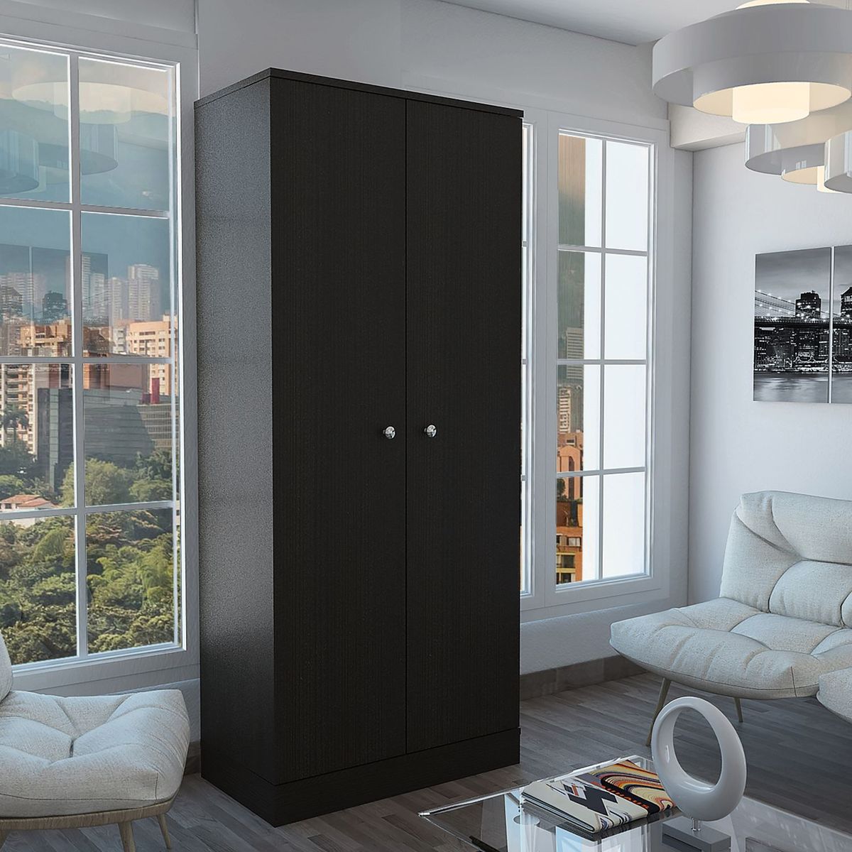 TUHOME - Bar Malbec 2 Puertas (Porta copas y porta botellas)