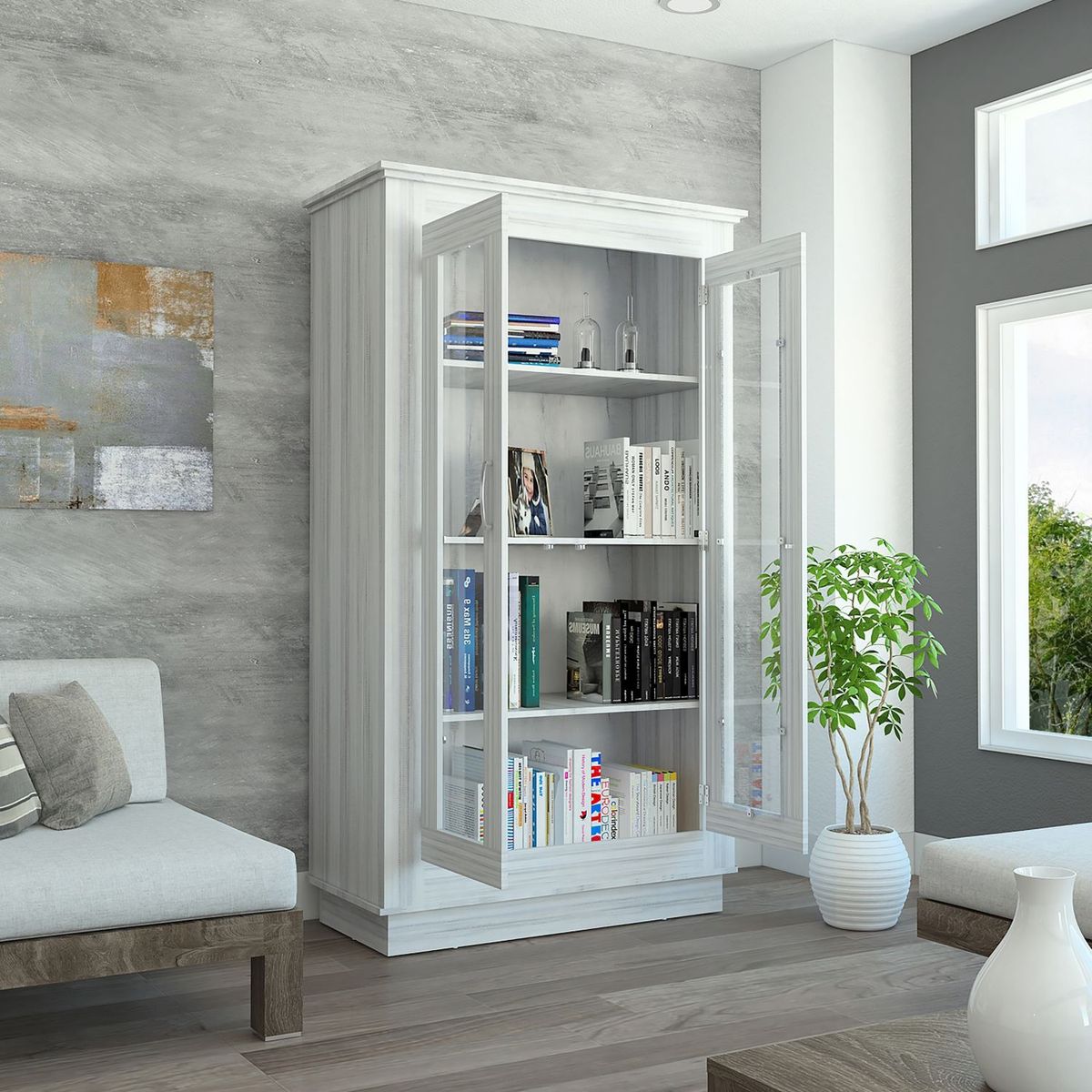 TUHOME - Vitrina Alcamo White Chic