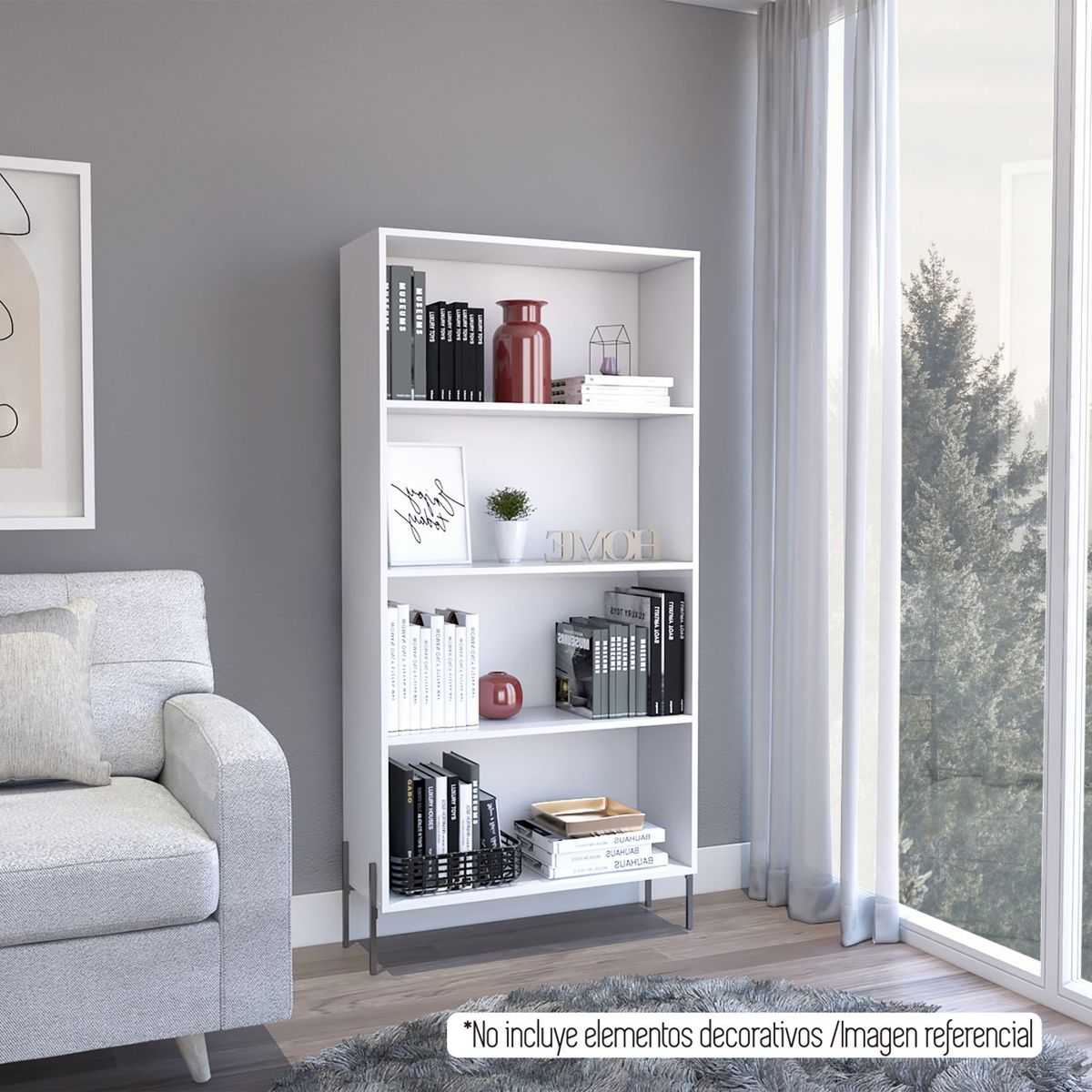 TUHOME - Librero White Collection  Blanco