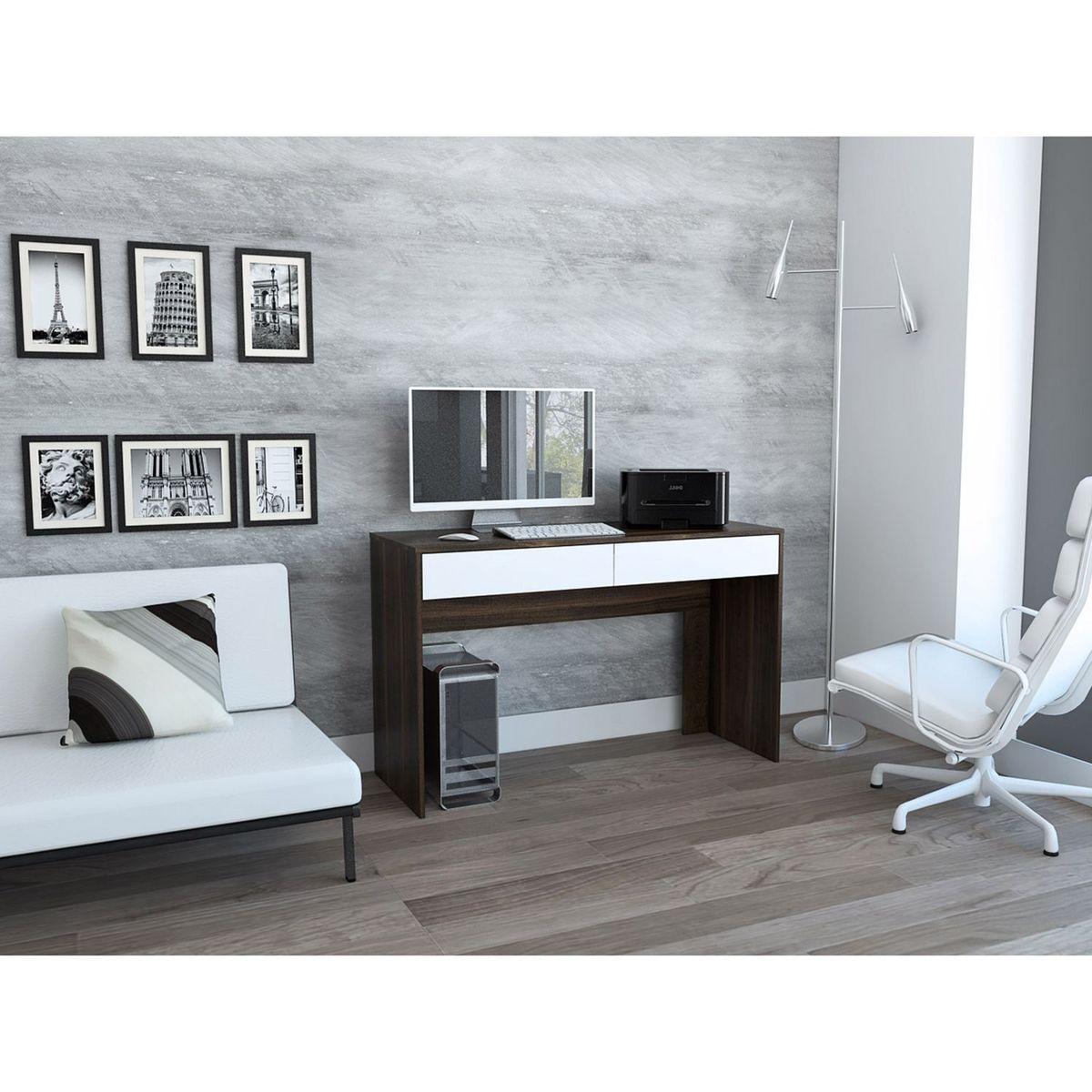 TUHOME - Escritorio de Oficina 2 Cajones Acre