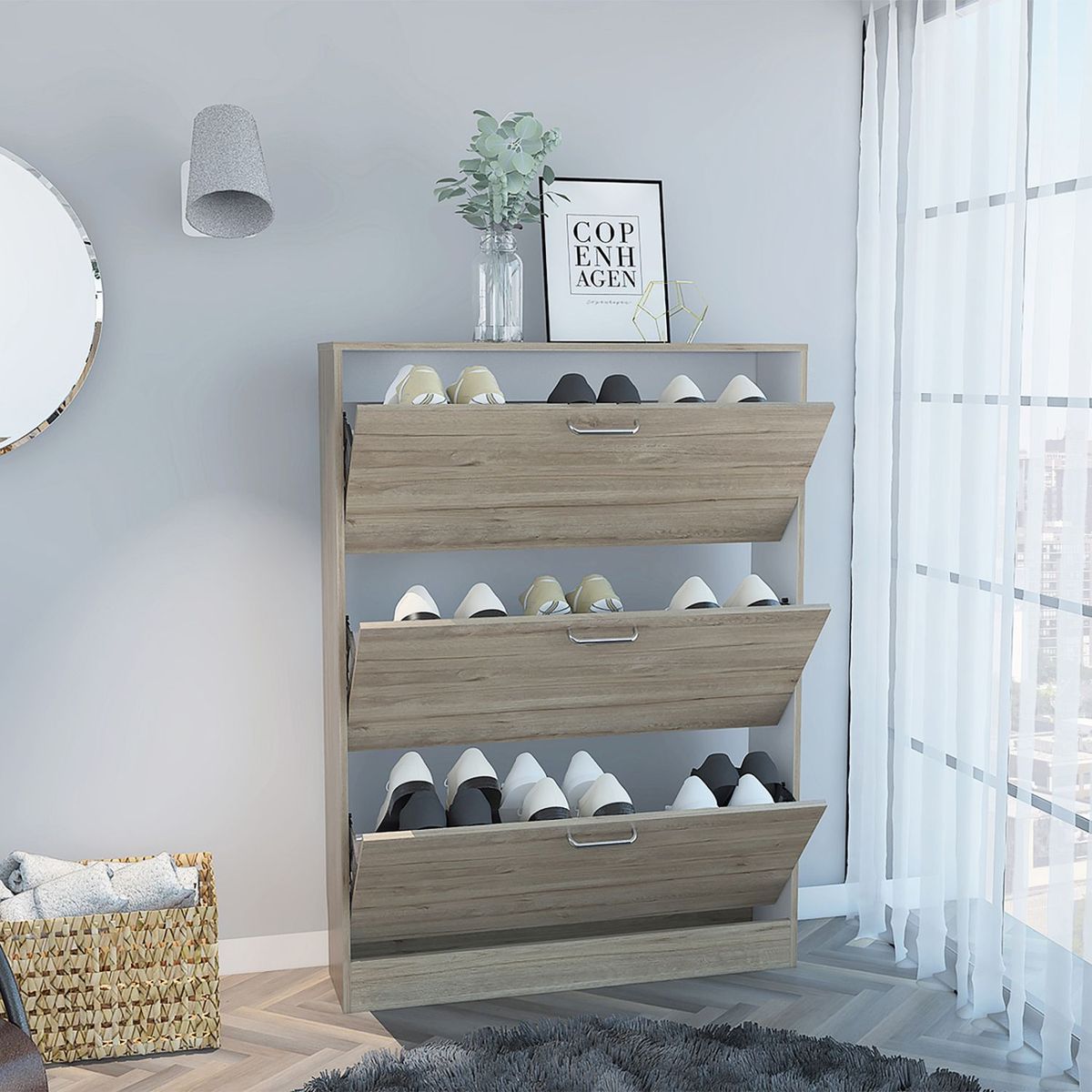 TUHOME - Zapatera De 18 Pares Funcional