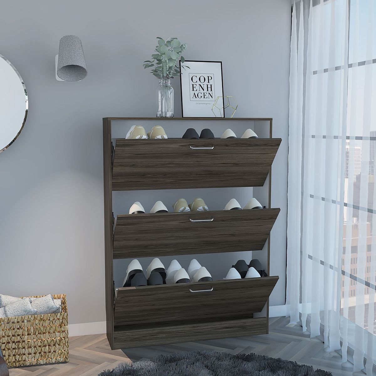 TUHOME - Zapatera De 18 Pares Funcional