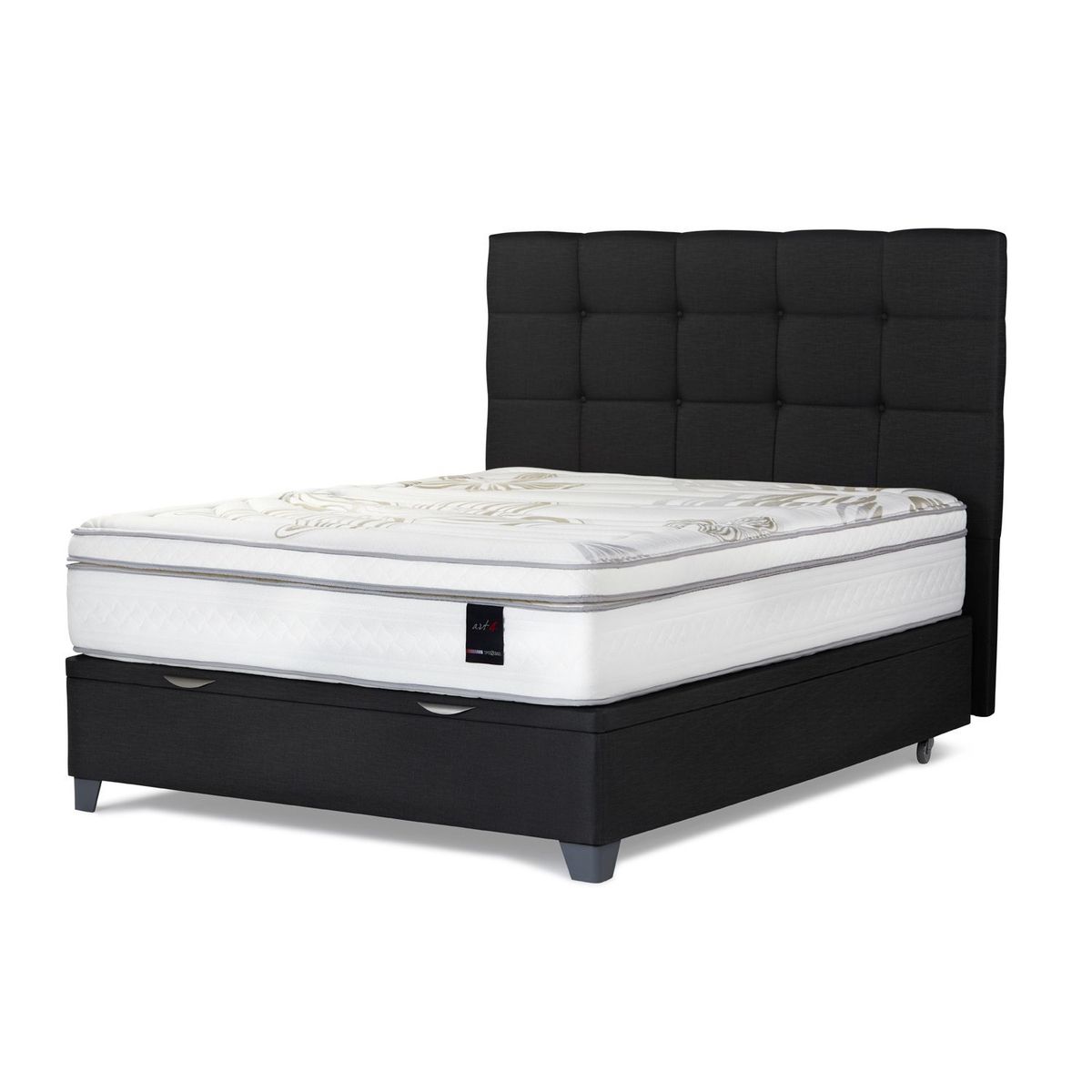 ROSEN - Dormitorio Boxet Art 4 Issey Grafito Queen
