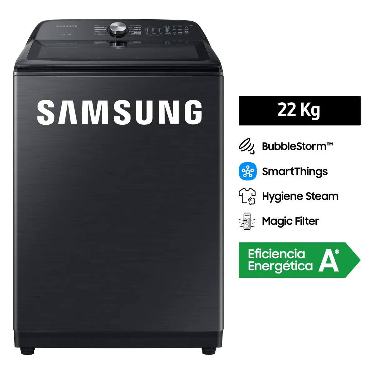 SAMSUNG - Lavadora Bubble Smart 22Kg WA22A8377GV/PE