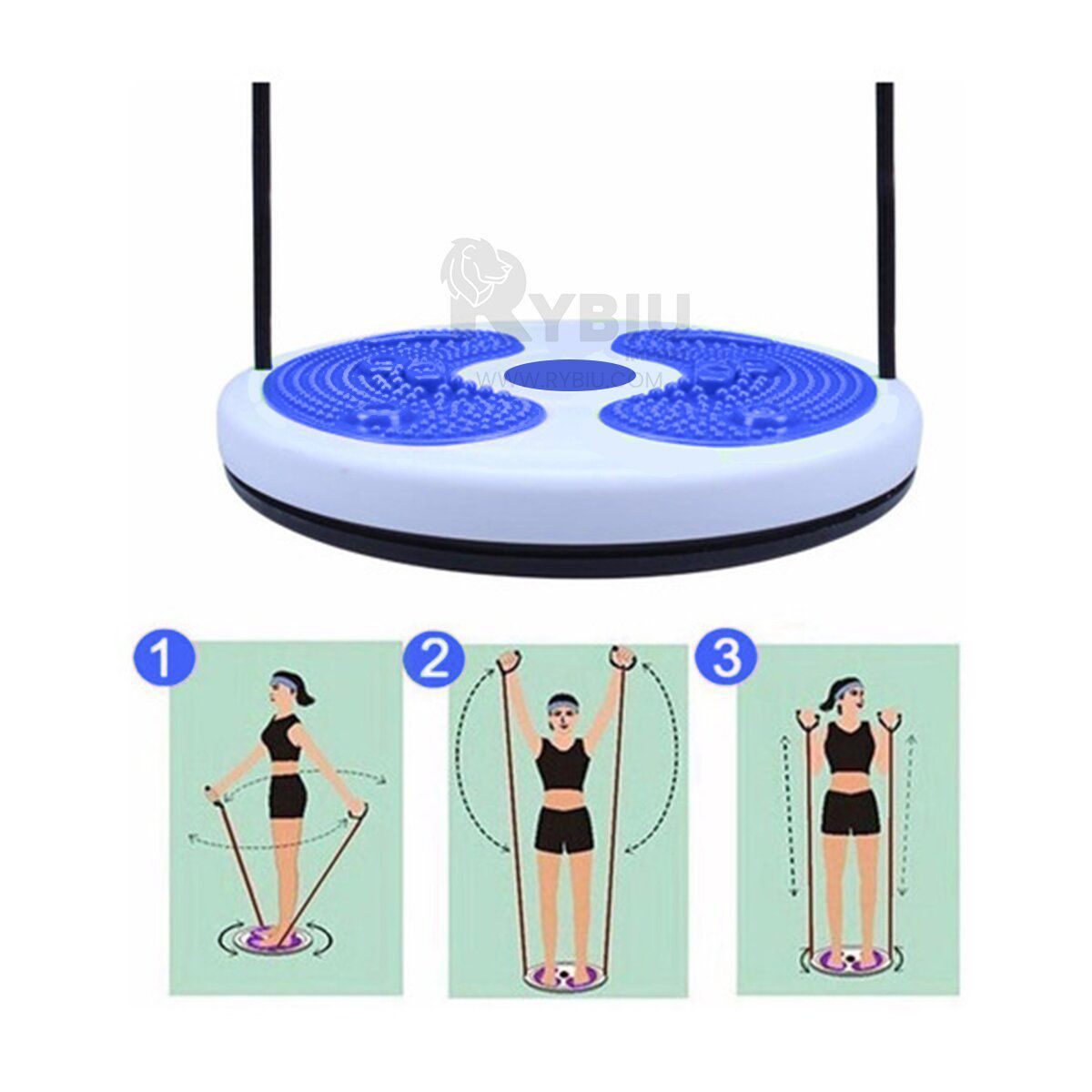 GENERICO - Disco Giratorio con Ligas Moldear Cintura Azul