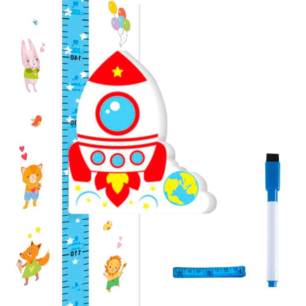 GENERICO - Tallímetro Imantado Medidor de Altura P/Niños H