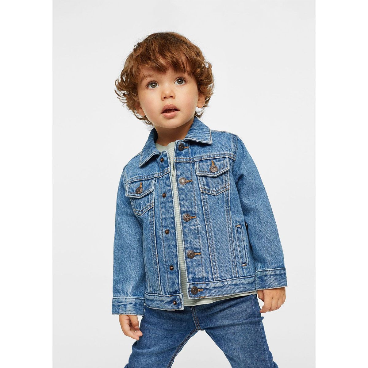 MANGO KIDS - Casaca jean Bebé niño Mango Kids