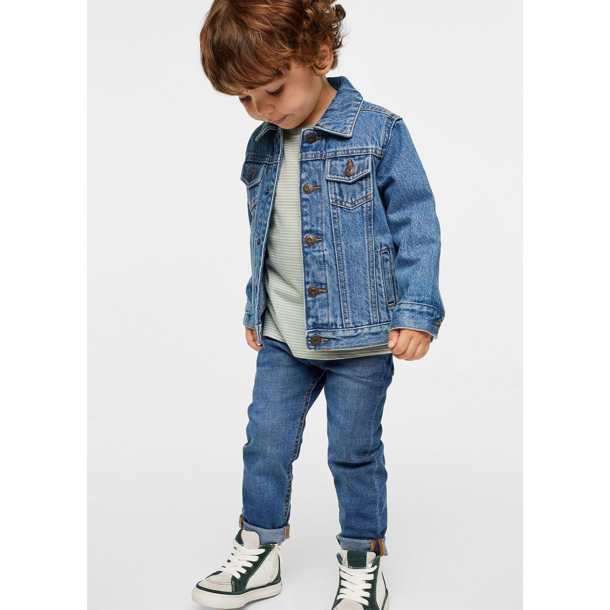 MANGO KIDS - Casaca jean Bebé niño Mango Kids