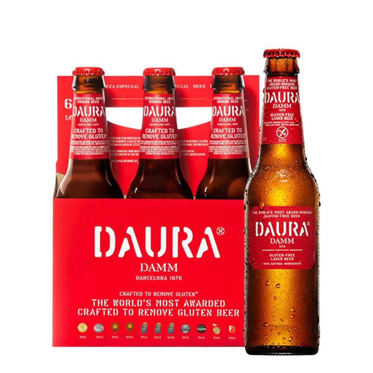 DAURA - Six Pack Cerveza Daura Damm Gluten Free 250ml