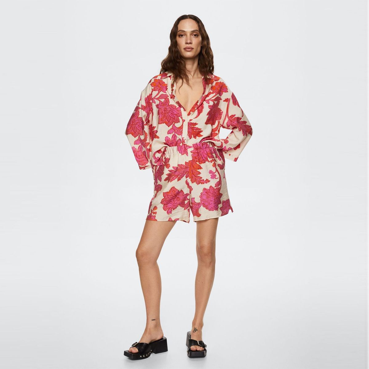 MANGO - Short Flores Mujer Mango