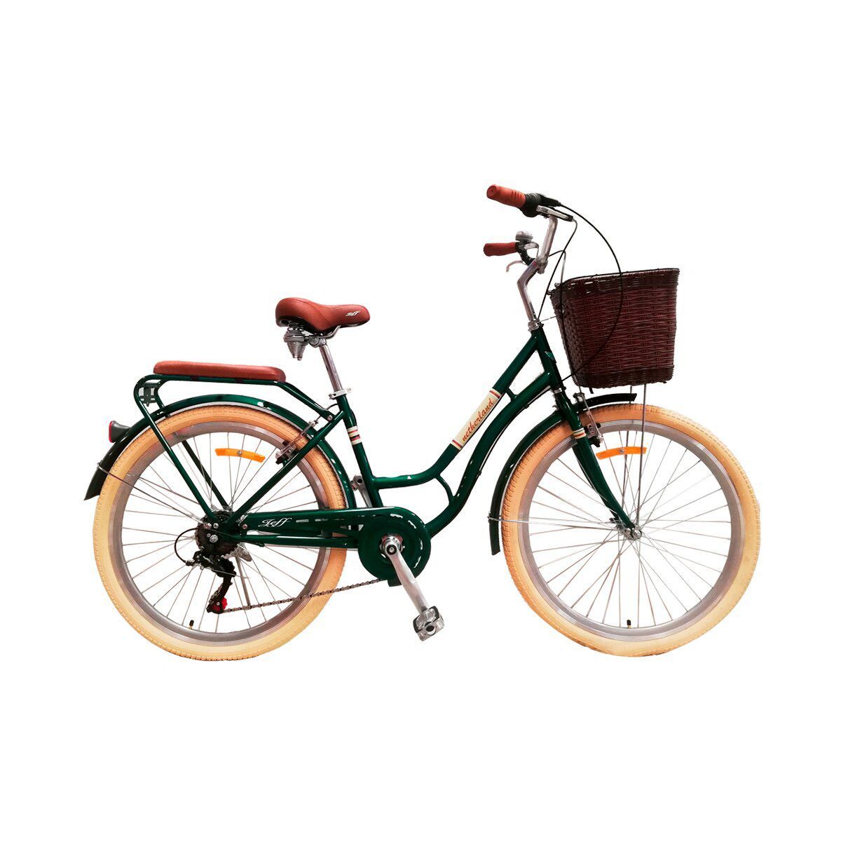 JEFF BIKE - Bicicleta Netherland Aro 26 - Verde Oscuro
