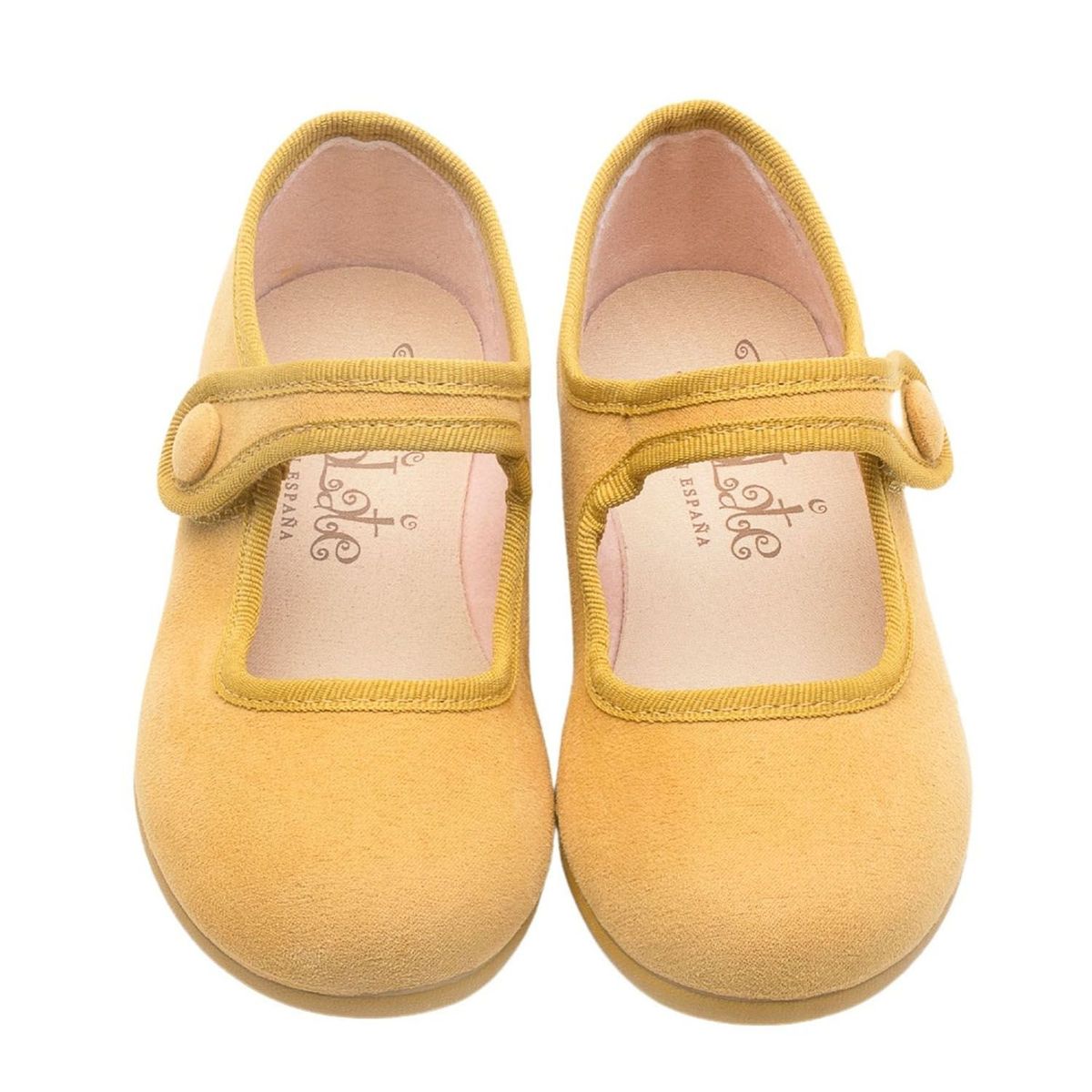 TOKOLATE - Ballerinas Niña Tokolate Mercedita Boton Pega Pega Serratex