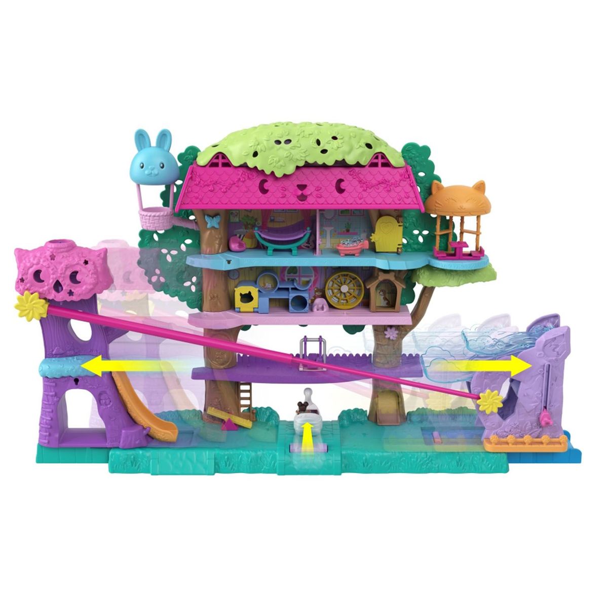 POLLY POCKET - Playset Pollyville Casa de Aventuras del Árbol