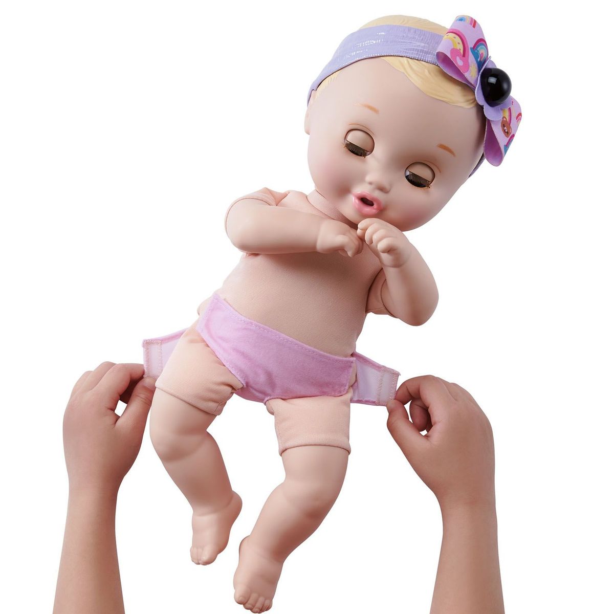 LITTLE MOMMY - Muñeca Little Mommy Wonderwatch Baby Overol Morado