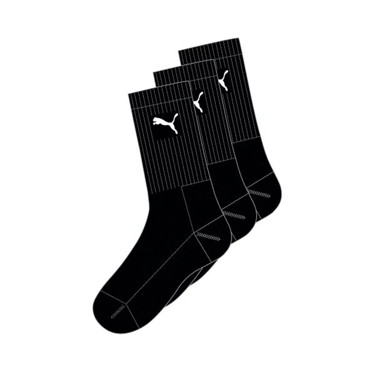 PUMA - Pack x3 Medias Deportivas Crew Sock Unisex