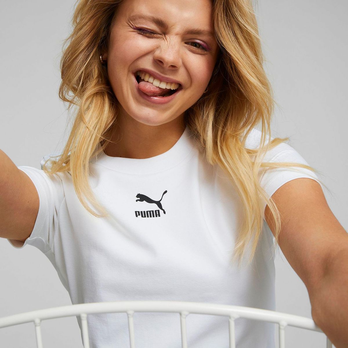 PUMA - Polo Deportivo Classics Slim Tee Mujer