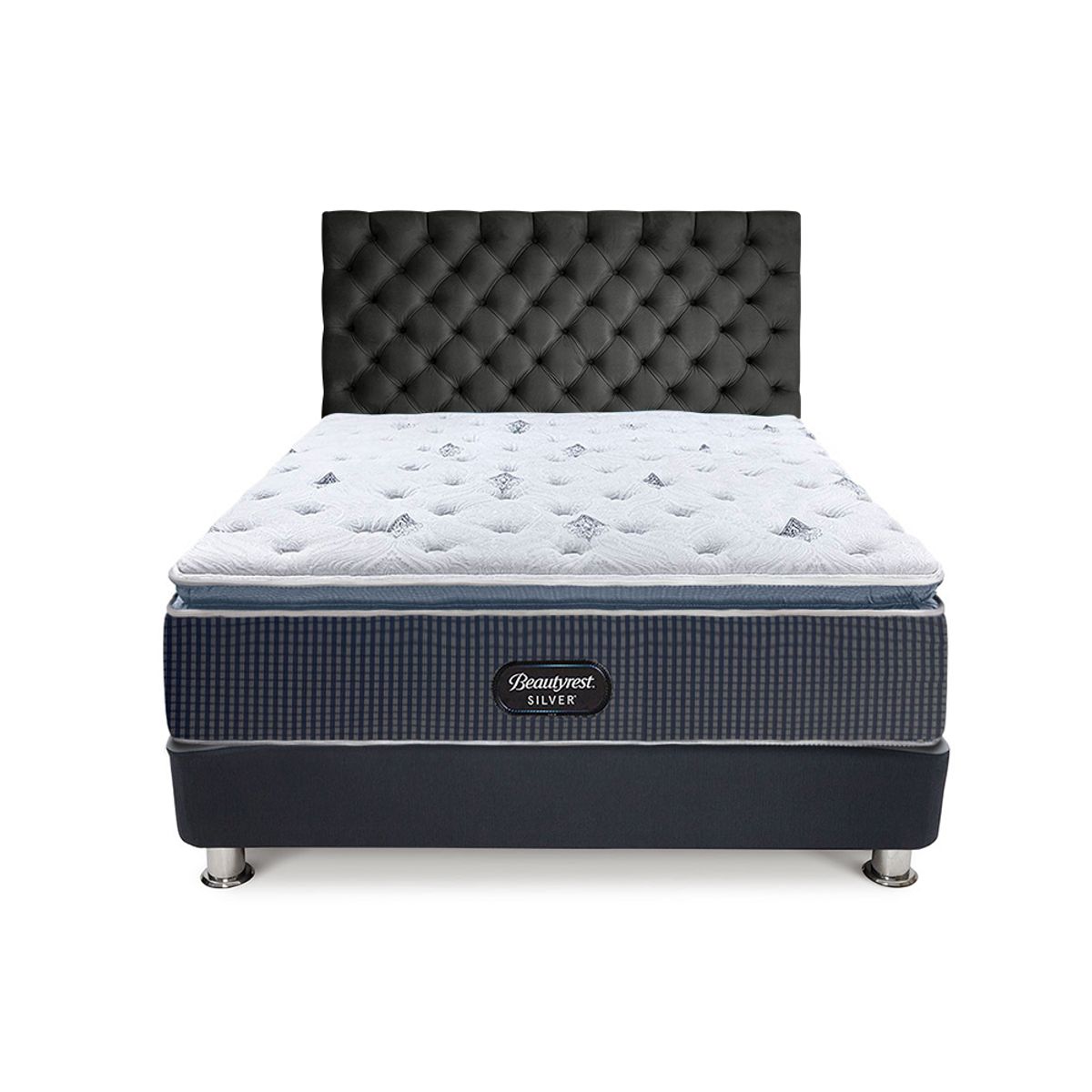 BEAUTYREST SIMMONS - Dormitorio Silver Lord King Plus + 2 Almohadas