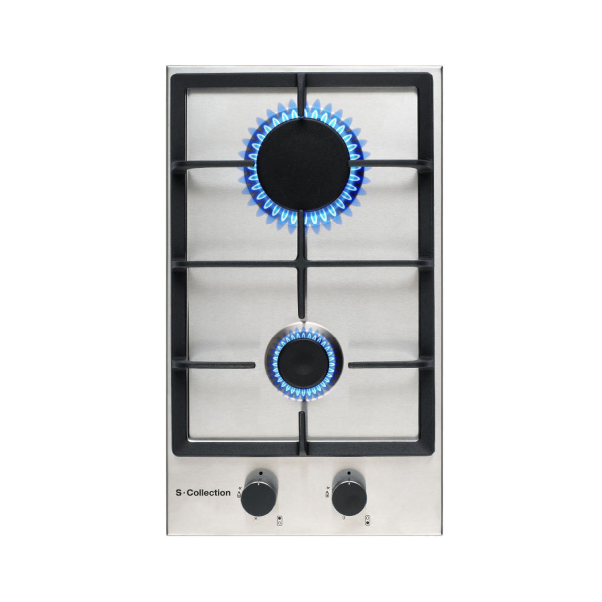 SOLE - Encimera Scollection Acero Inoxidable A Gas 30Cm 2 Hornillas