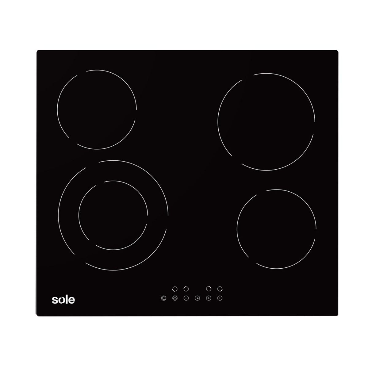 SOLE - Encimera Sole Vitrocerámica 60 Cm 4 Hornillas