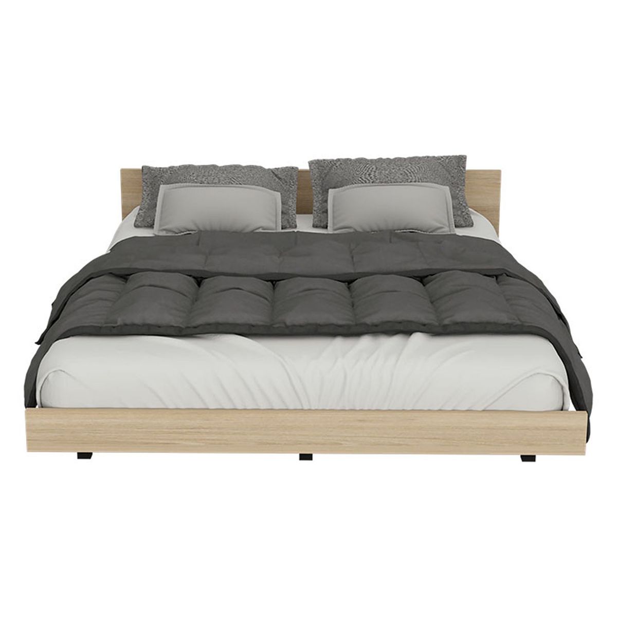 TUHOME - Base De Cama Rovere Blanco 2 Plz