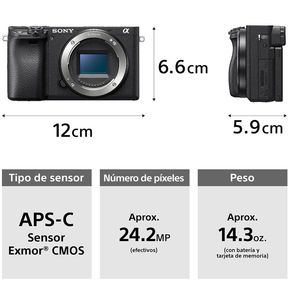 SONY - Cámara semi profesional Alpha a6400